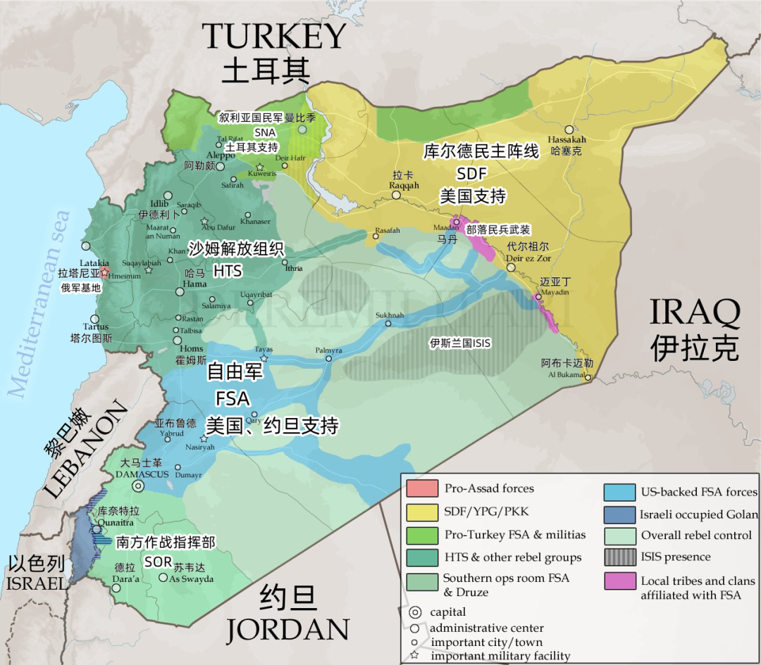 大伊万：一图看懂各派势力划分！叙利亚“吃鸡大赛”才刚刚开始：美国、土耳其、以色列纷纷下场！|2024-12-11-汉风1918-汉唐归来-惟有中华