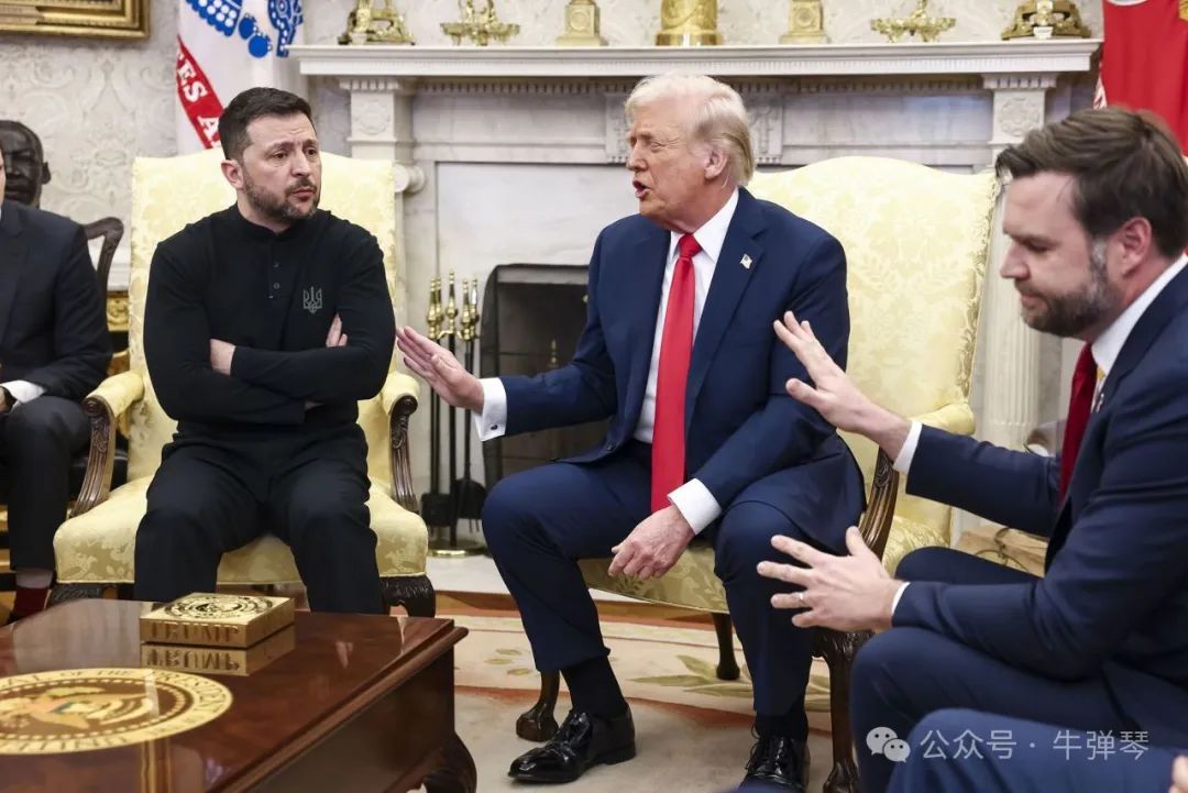 Ukrainian President Volodymyr Zelensky meets with US President Donald Trump and US Vice President JD Vance in the Oval Office of the White House on Friday.