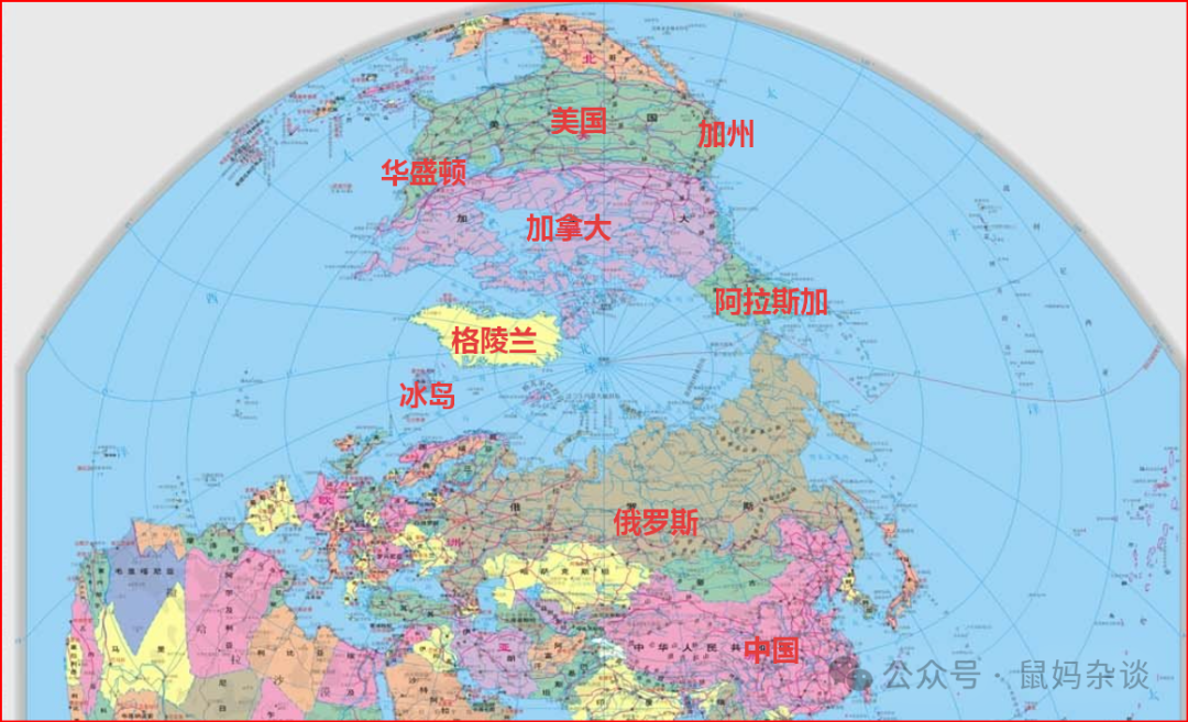 竖版地图美国到俄罗斯