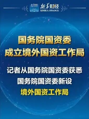 国务院国资委成立境外国资工作局
