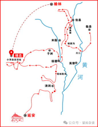 转战陕北路线图